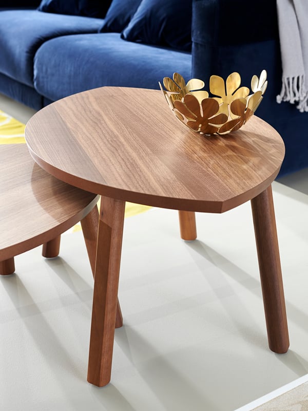 A walnut veneer STOCKHOLM nest of tables