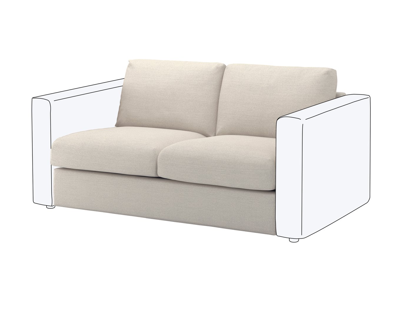 IKEA VIMLE 2-sits sektion, gunnared beige