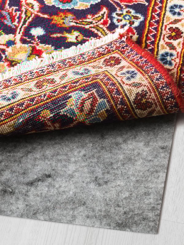 A STOPP FILT rug underlay with anti-slip in the living room