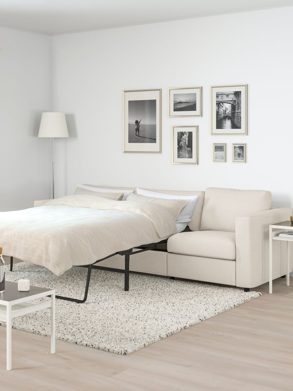 A Gunnared beige VIMLE 3-seat sofa-bed