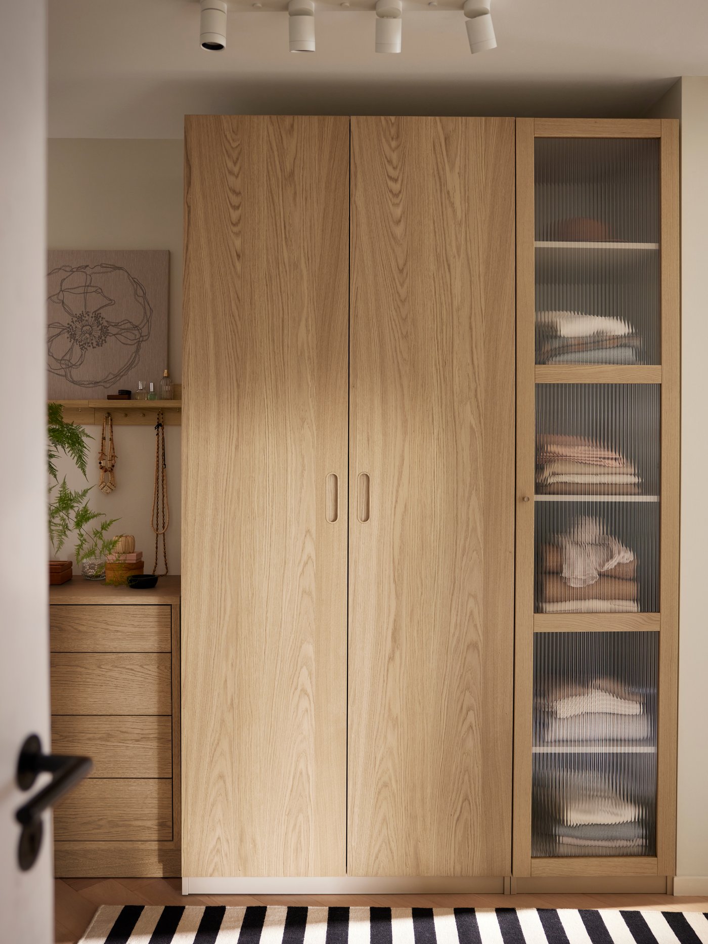 Oak-effect PAX wardrobe