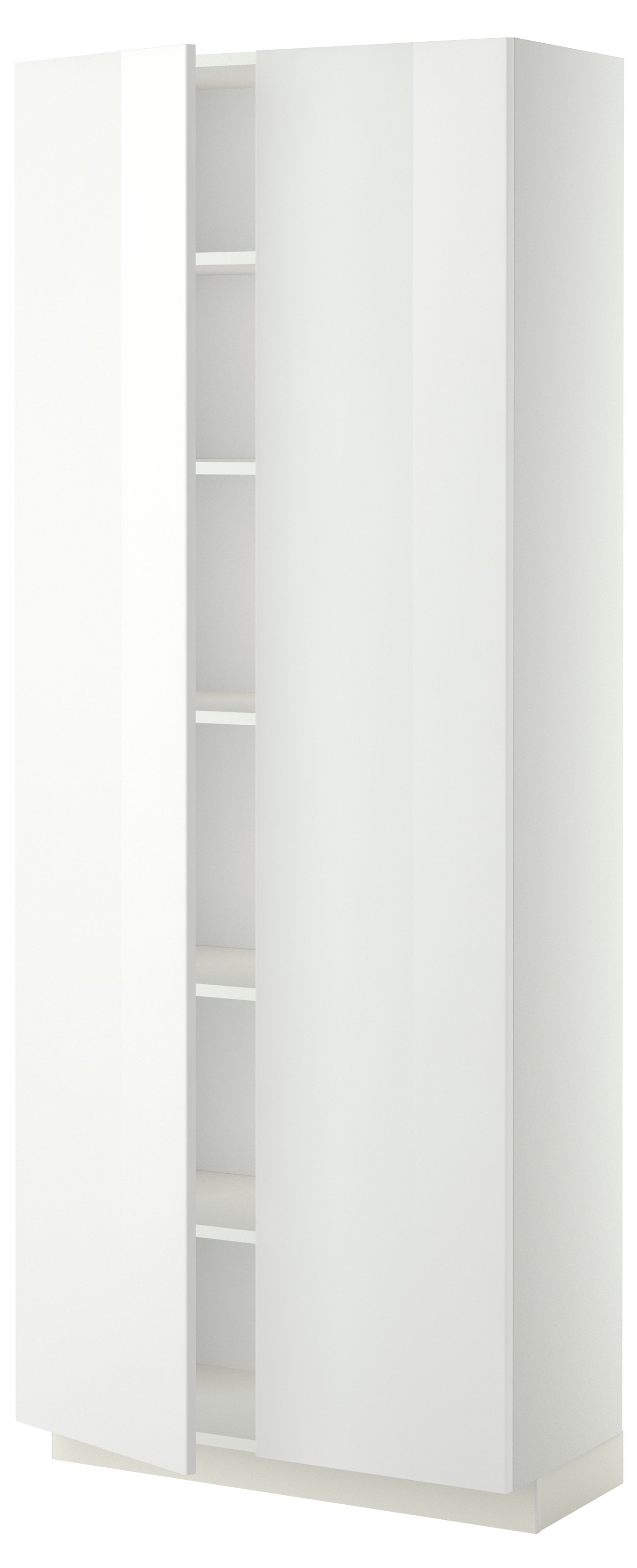 IKEA METOD högskåp med hyllplan, vit/ringhult vit, 80x37x200 cm