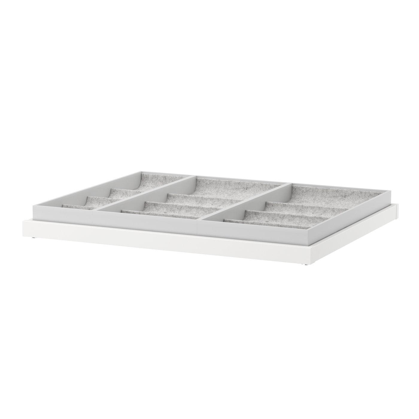 IKEA KOMPLEMENT utdragbart hyllplan med insats, vit, 75x58 cm