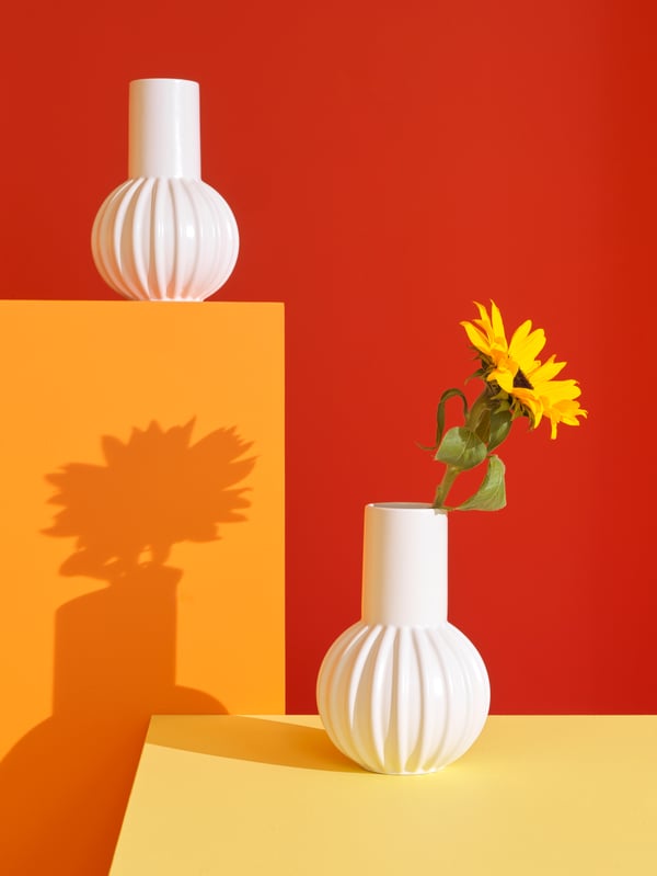 A white SKOGSTUNDRA vase