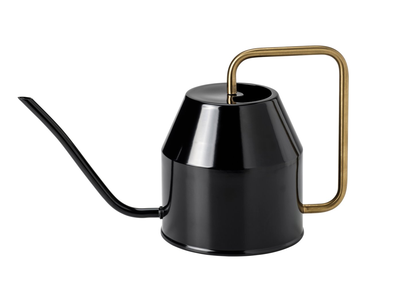IKEA VATTENKRASSE vattenkanna, svart/guldfärgad, 2.0 l