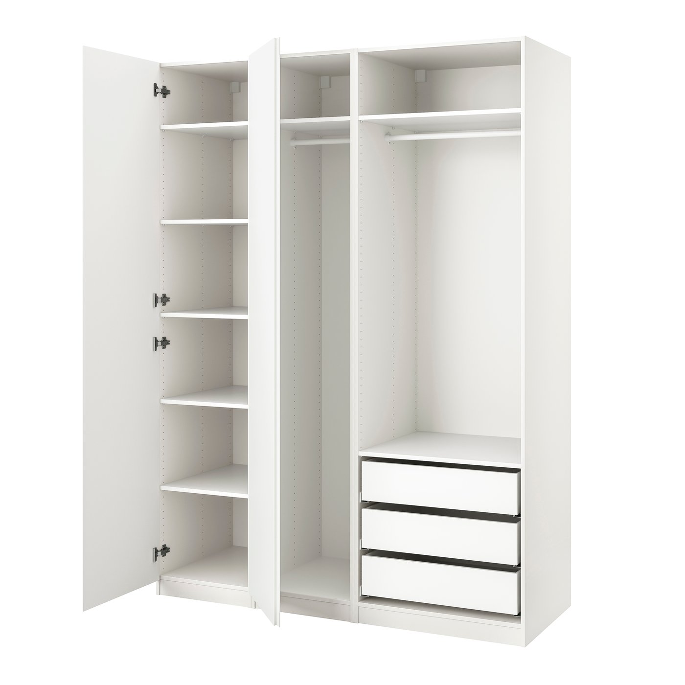 A white/white PAX wardrobe in the NA