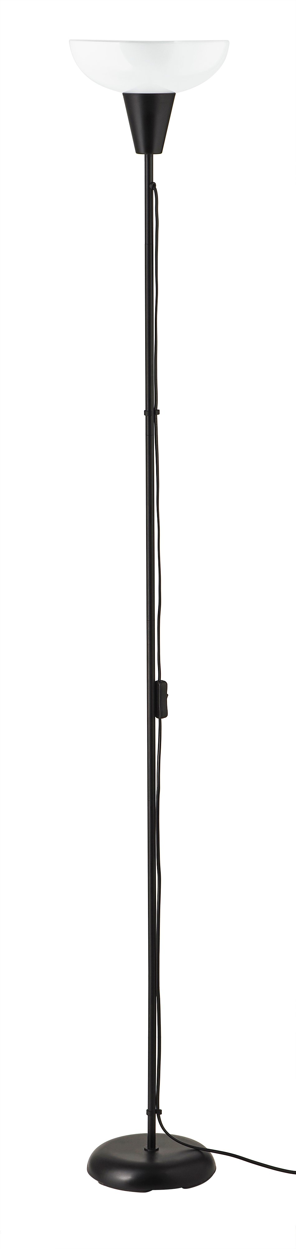 IKEA TÅGARP golvlampa uppljus, svart/vit