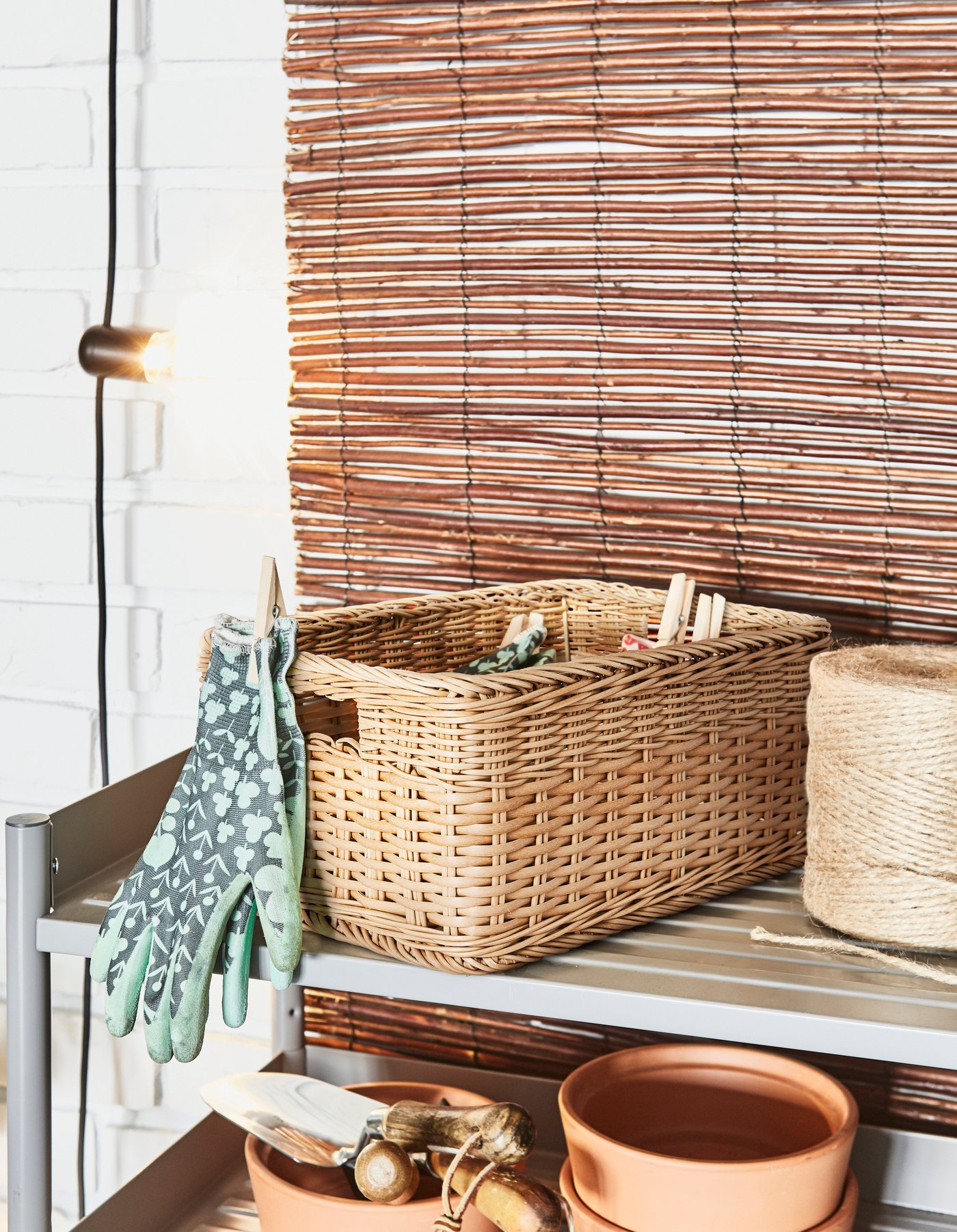 プラスチック製の籐製BEKNA ベクナバスケット