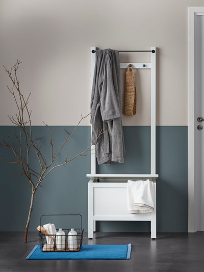 A compact storage bench for your versatile bathroom - IKEA
