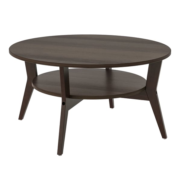 A dark brown stained oak veneer JAKOBSFORS coffee table in the NA