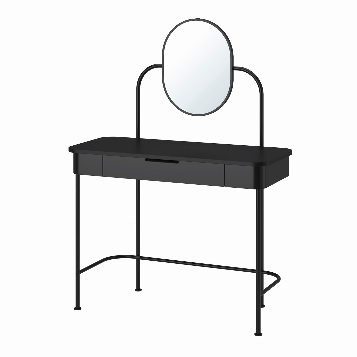 IKEA GRÅFJÄLLET toalettbord, antracit, 100x42 cm
