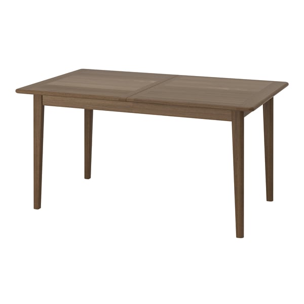 A brown beech/veneer SKANSNÄS extendable table