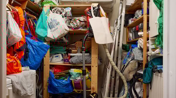 messy storage area