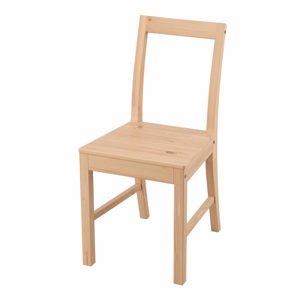 A light brown stained PINNTORP chair in the NA
