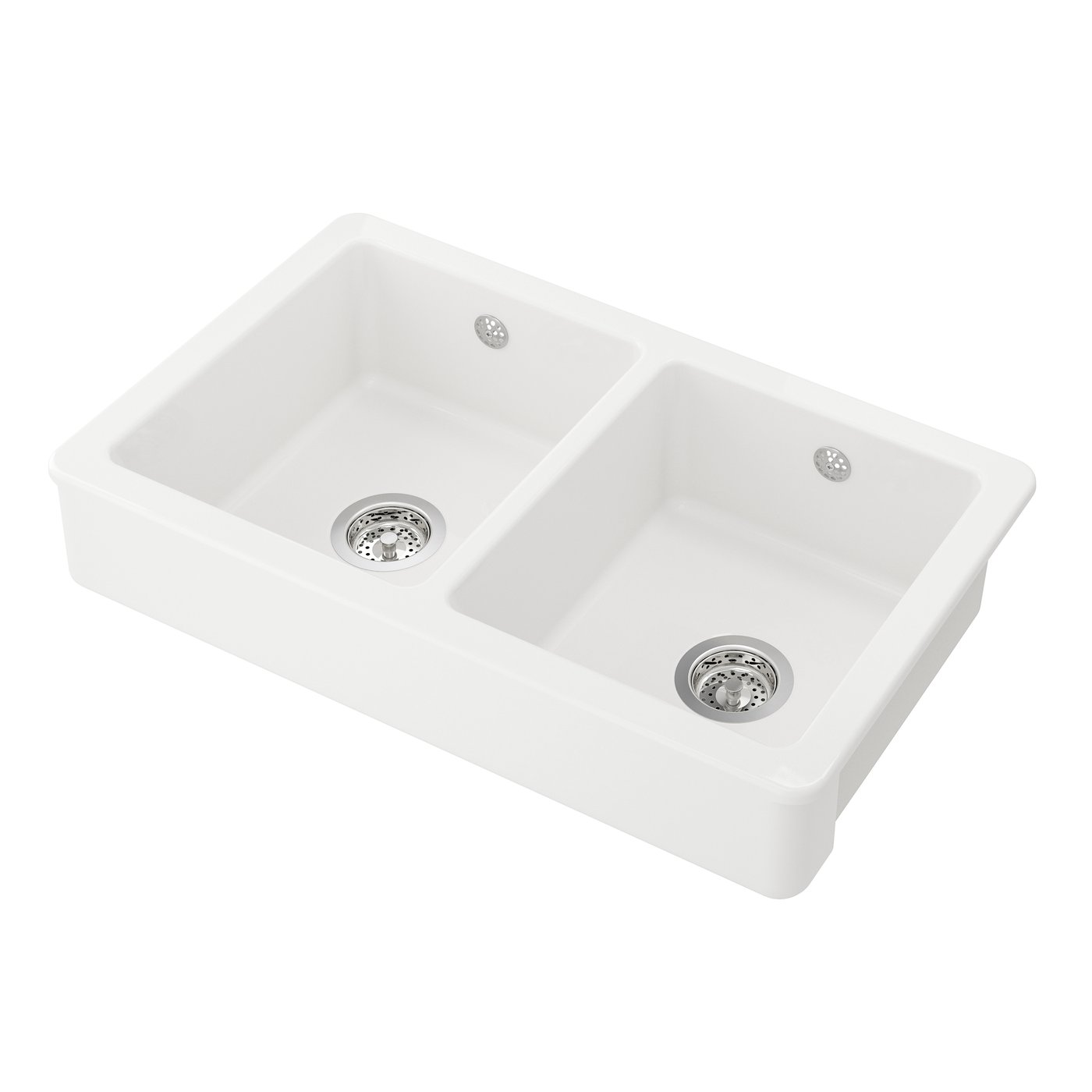 IKEA HAVSEN diskho, 2 hoar med synlig front, vit, 82x48 cm