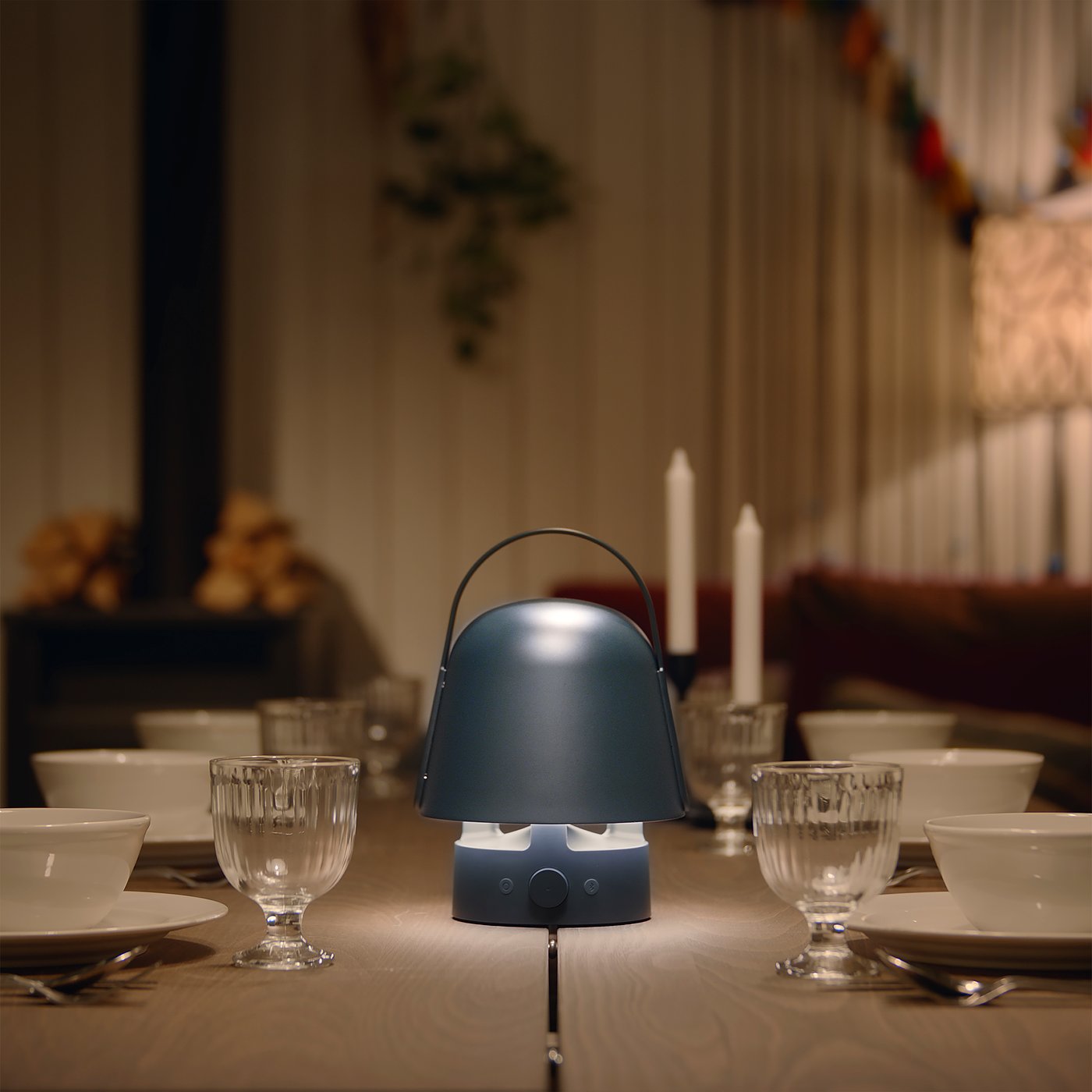 Lampe Bluetooth d'extérieur bleue VAPPEBY