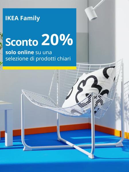Sconto 20% su una selezione di prodotti chiari. 