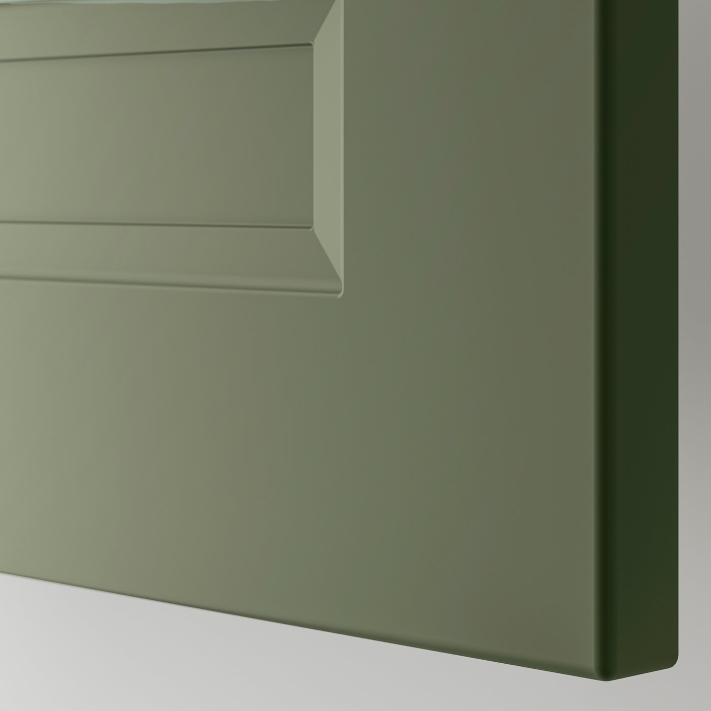 A grey-green AXSTAD drawer front