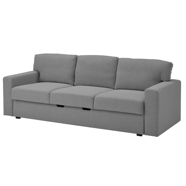A Tibbleby beige/grey BÅRSLÖV 3-seat sofa-bed