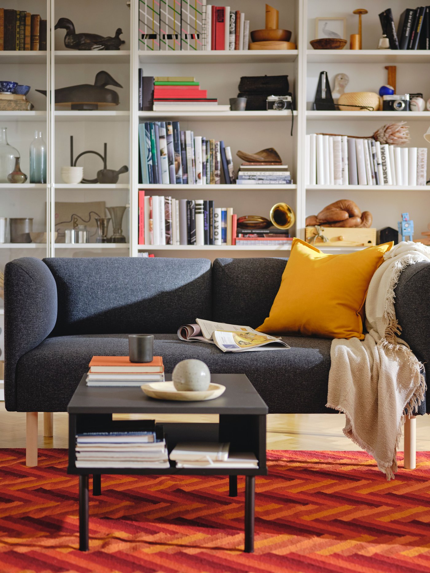 An anthracite TUNSTA side table