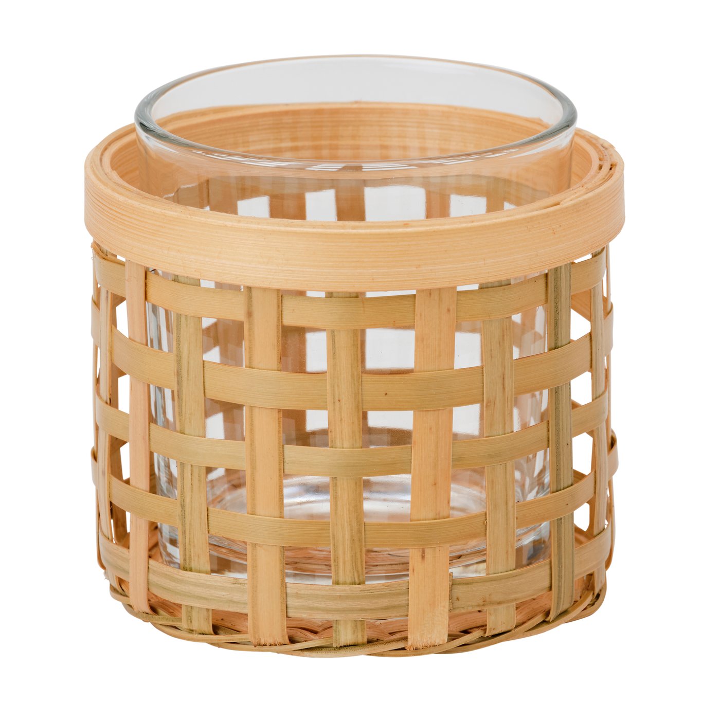 IKEA PÅVEFINK värmeljushållare, bambu, 8 cm