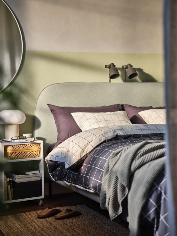 A white VIHALS bedside table