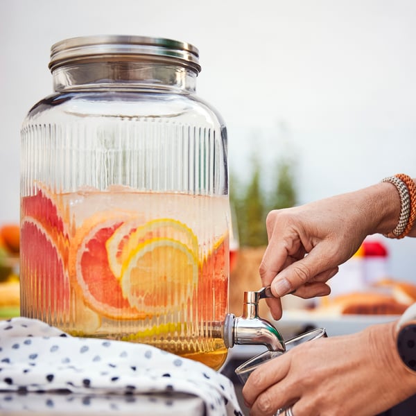 A VARDAGEN jar with tap