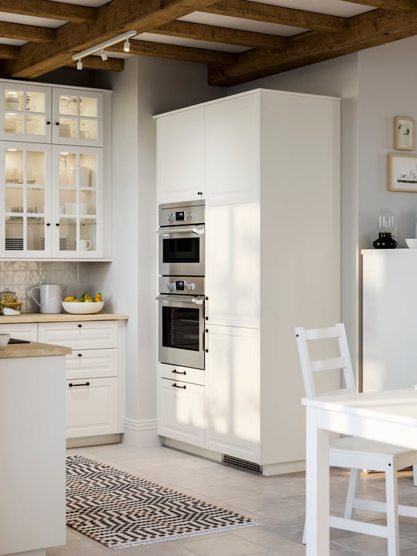 An off-white BODBYN drawer front