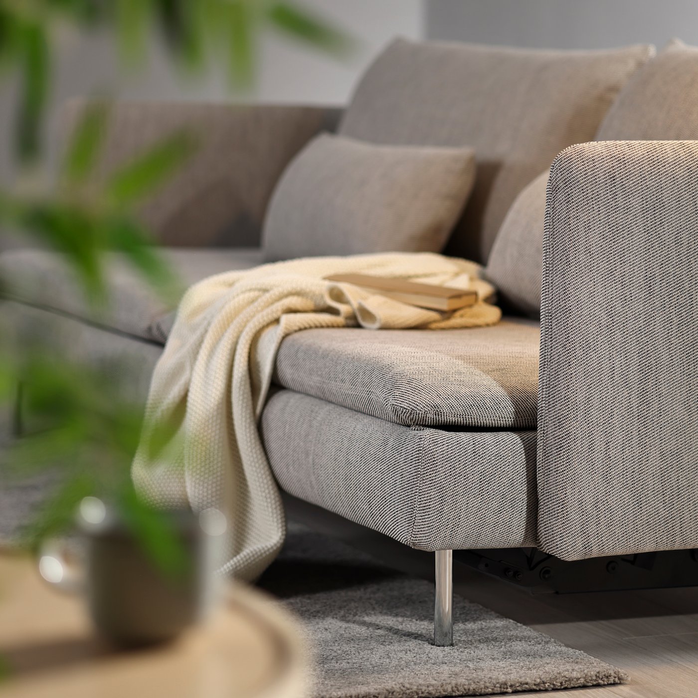 Viarp béžovo-hnedá 3-miestna pohovka SÖDERHAMN