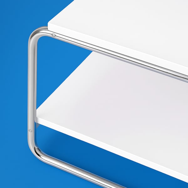 A white BAGGBODA side table