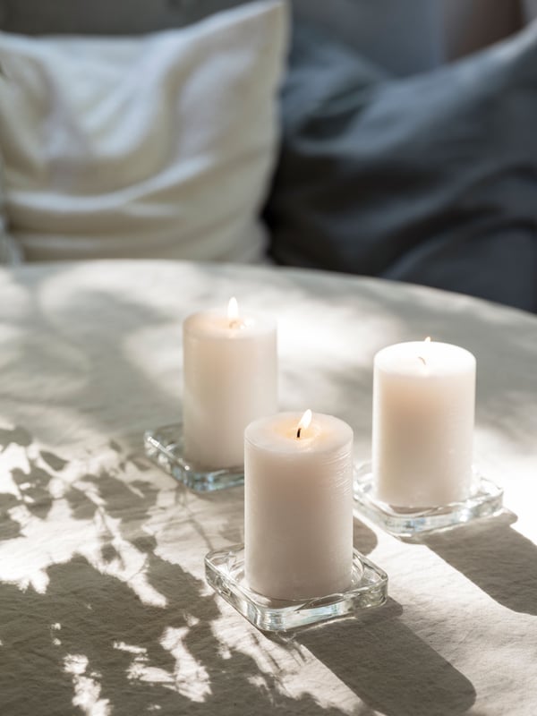 A Scandinavian Woods/white ADLAD scented pillar candle