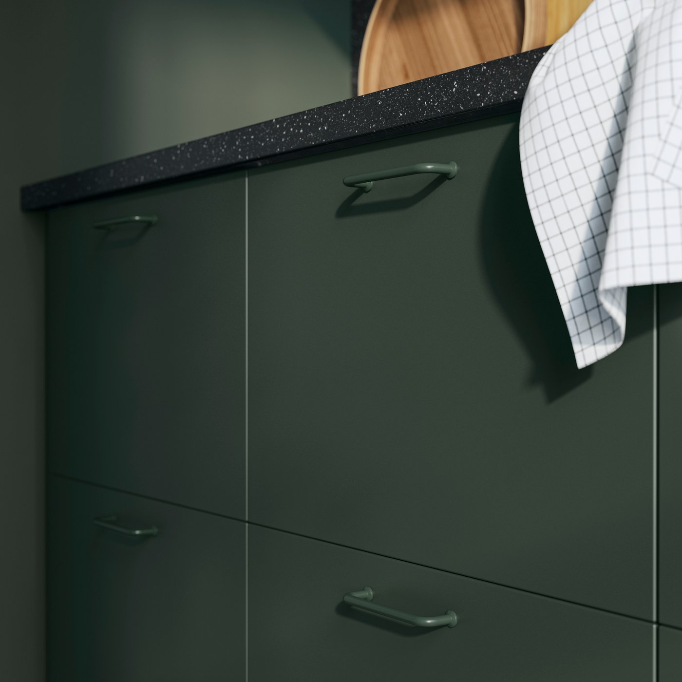 En dybgrøn HAVSTORP låge.