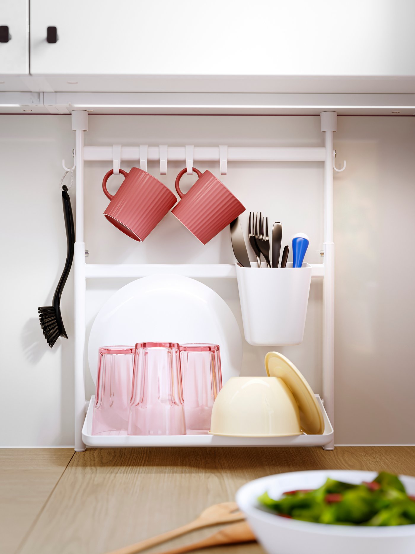 A white SUNNERSTA container in the kitchen