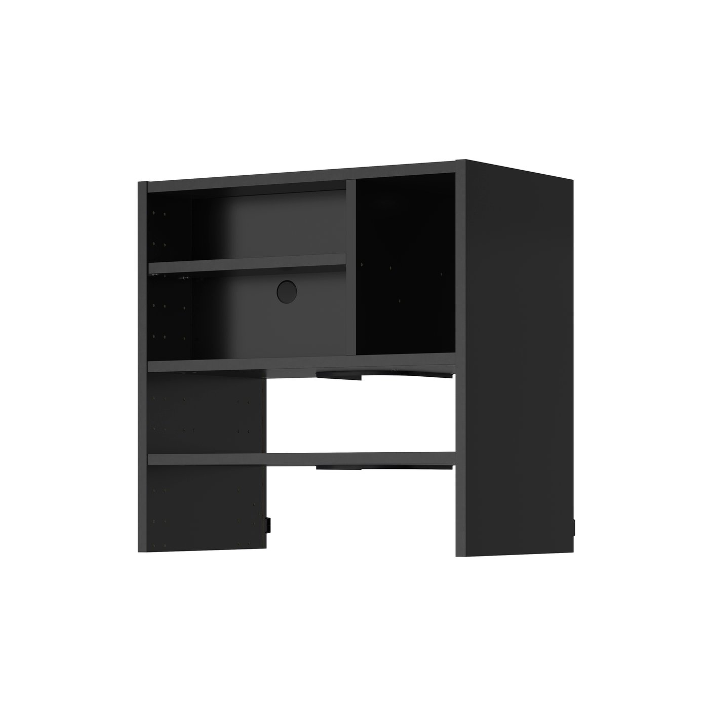IKEA METOD väggskåp f inb köksfläkt, svartgrå, 60x37x60 cm