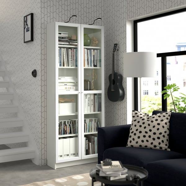 A white BILLY bookcase