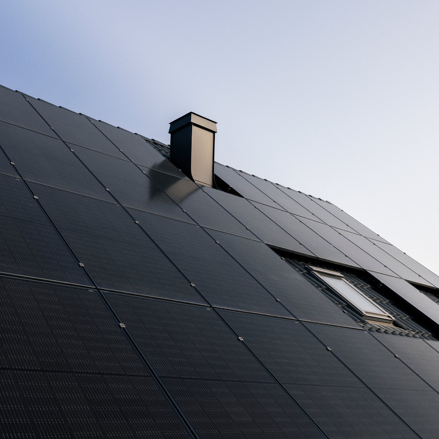 Solar panels on roof.