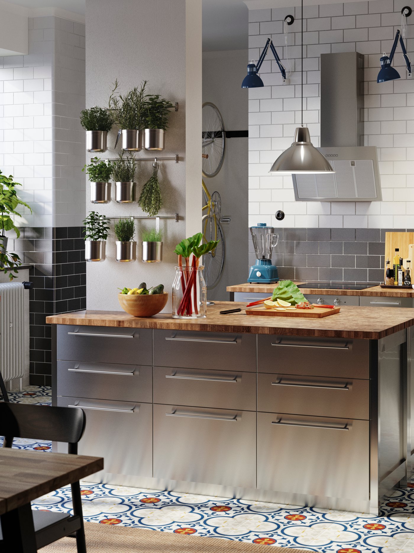 A bamboo BLANDA MATT serving bowl in the kitchen