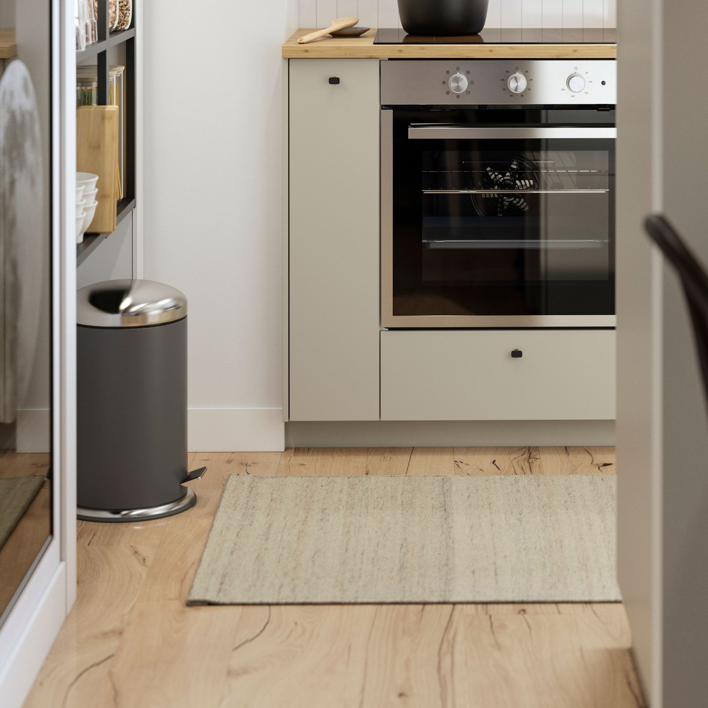 An IKEA 300 black VÄLBILDAD induction hob in the kitchen