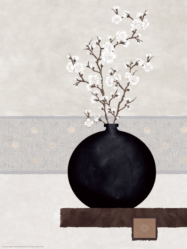A white flower branch BILD poster