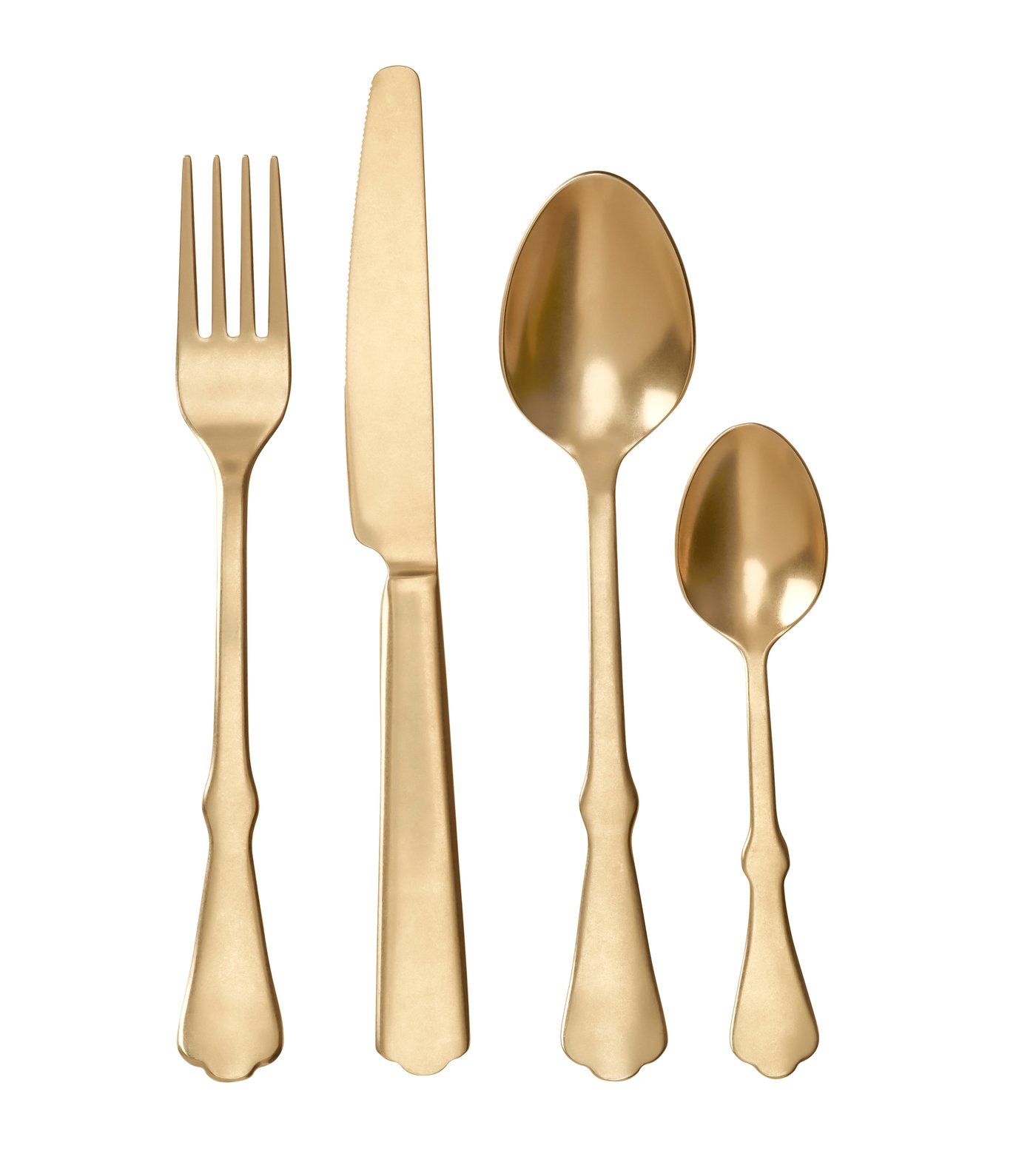 Nattklot Cuberteria 24 Piezas Dorado