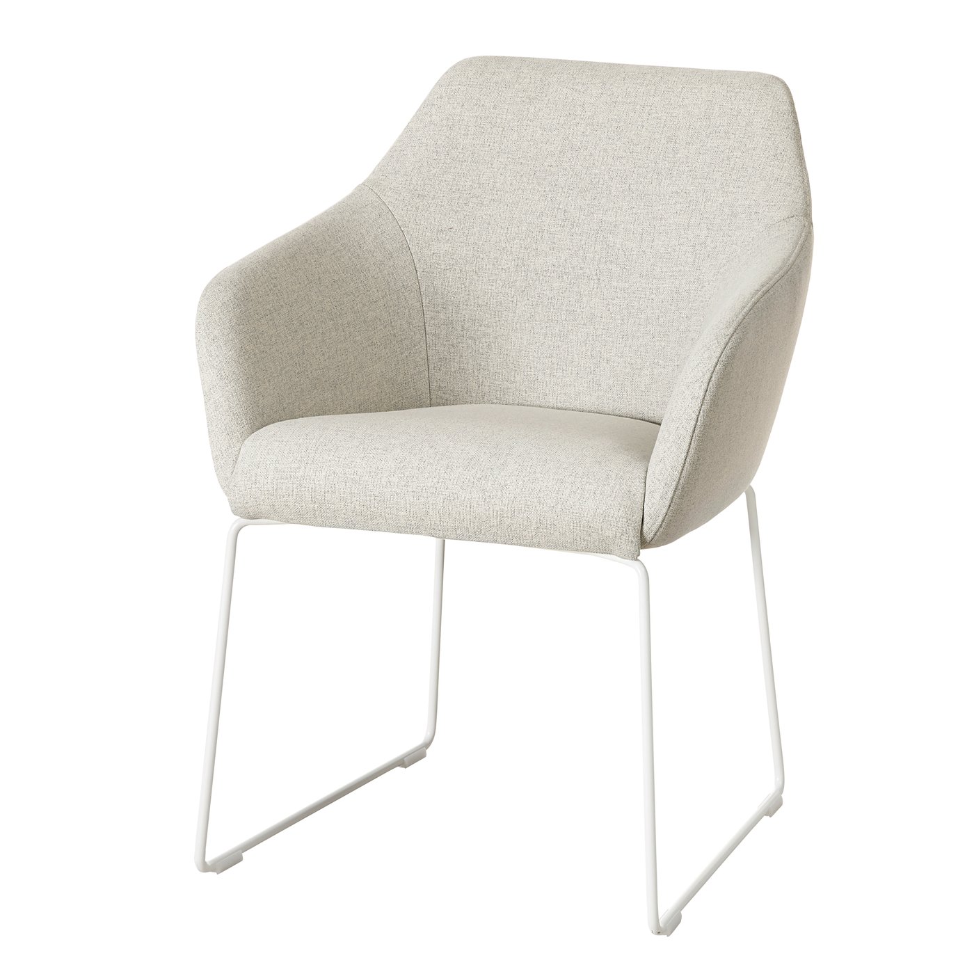 IKEA TOSSBERG stol, metall vit/gunnared beige
