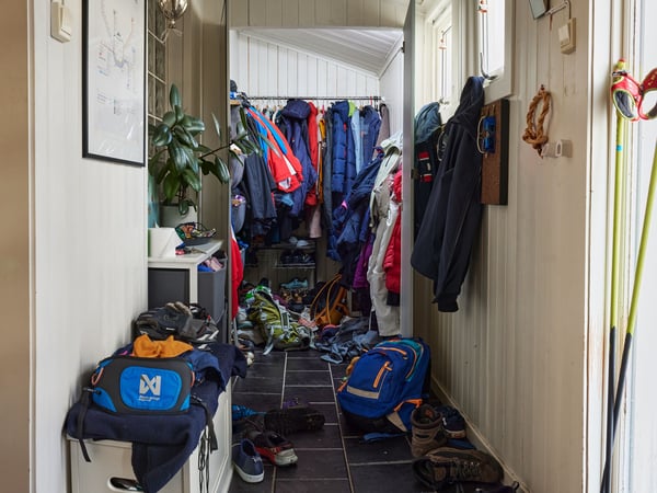 En rotete gang hos en av våre kunder, en familie med store barn.