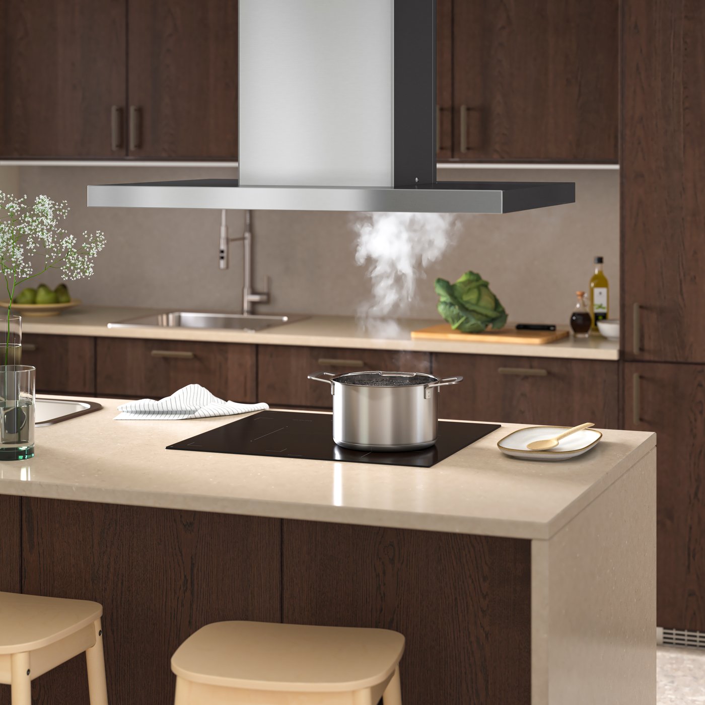 Digestoř montovaná do stropu SVÄVANDE z nerezavějící oceli