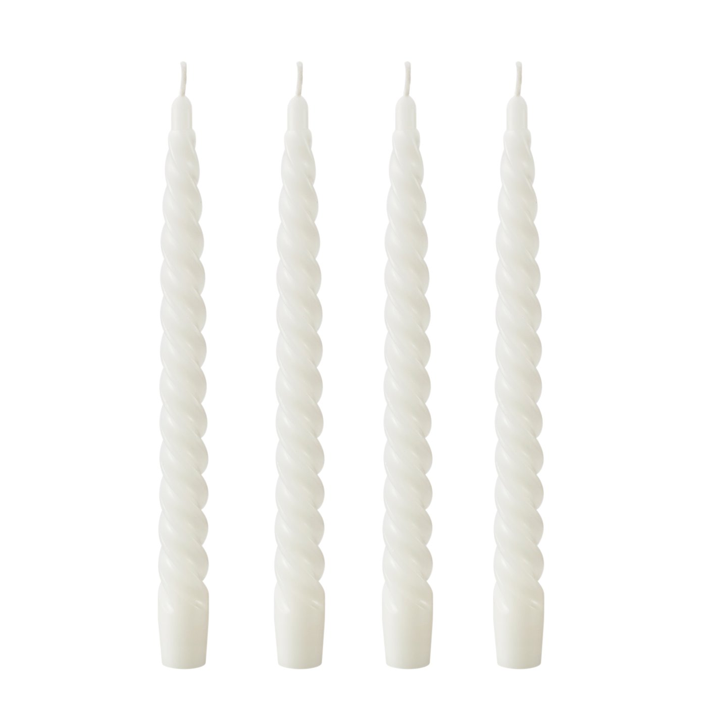 IKEA CONTORTATALL kronljus utan doft, vriden/vit, 25 cm