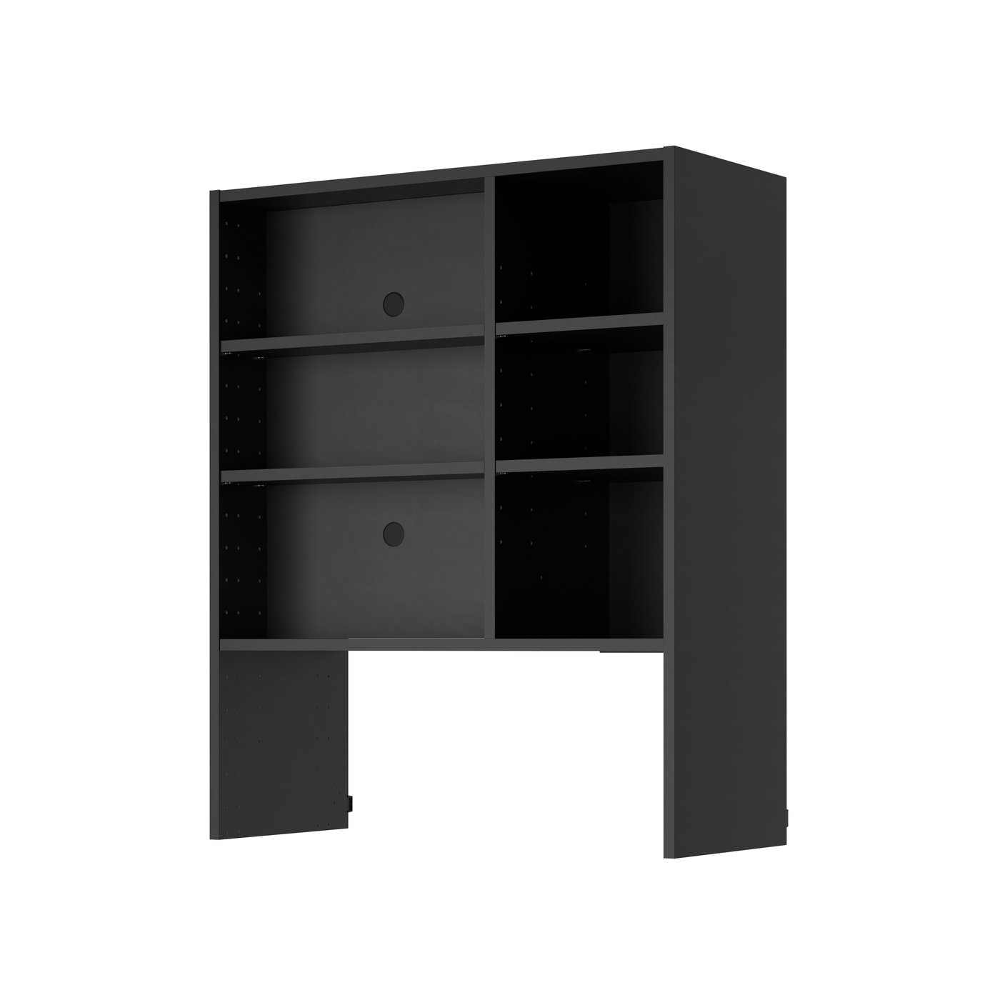 IKEA METOD väggskåp f inb köksfläkt, svartgrå, 80x37x100 cm