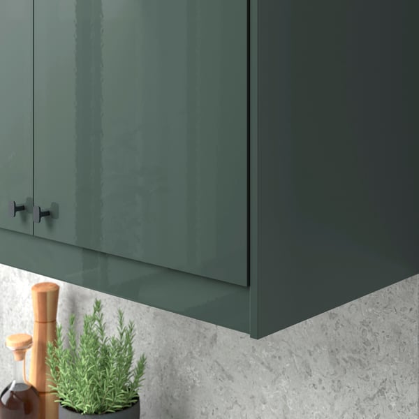 Une bande déco KALLARP gris-vert foncé très brillante