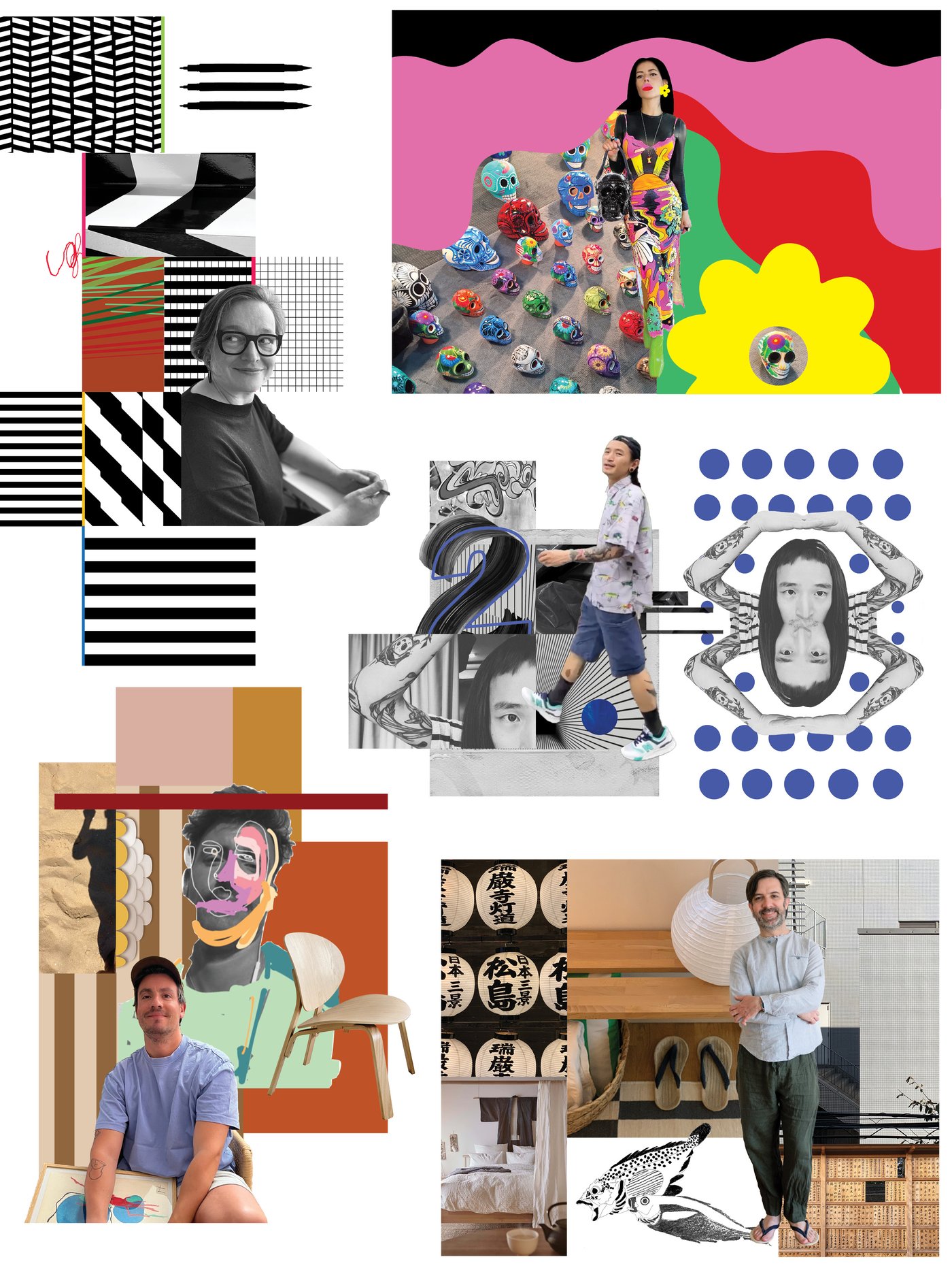 Kolaž različitih stilova koje su napravili IKEA saradnici.