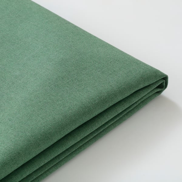A Vissle green KLIPPAN cover for 2-seat sofa