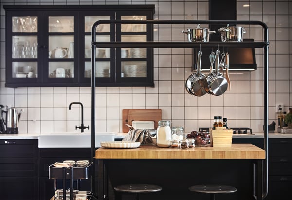 A stainless steel IKEA 365+ saucepan with lid