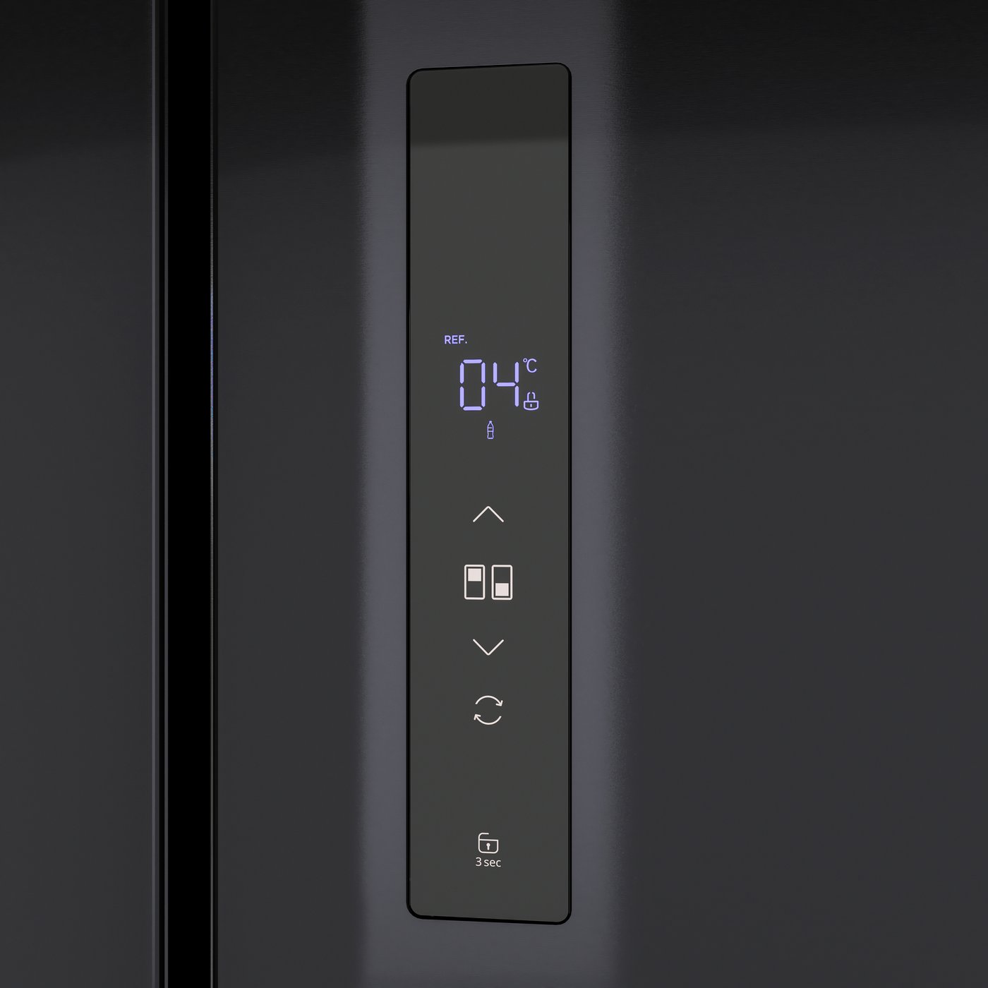 An IKEA 700 freestanding/black stainless steel RIBBENÅS French door fridge/freezer